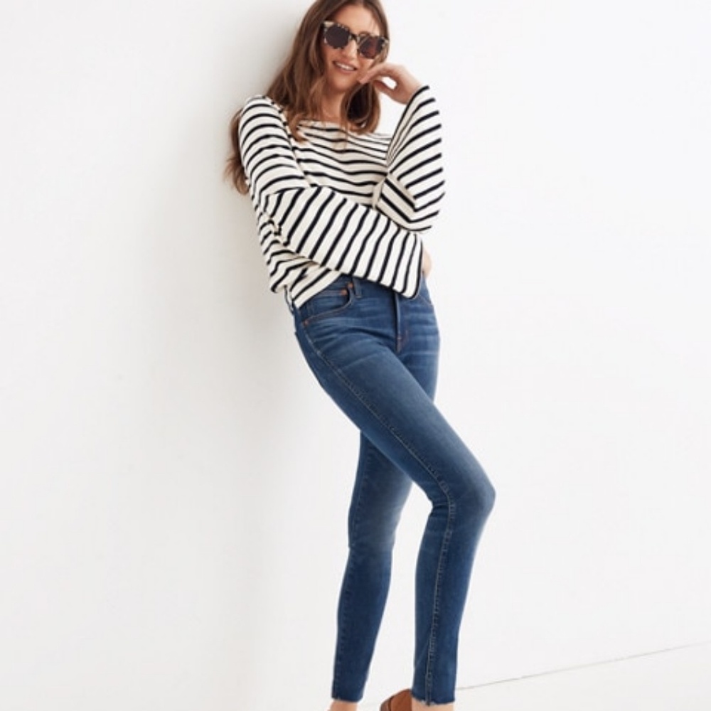Madewell High Rise Paloma wash : raw hem edition